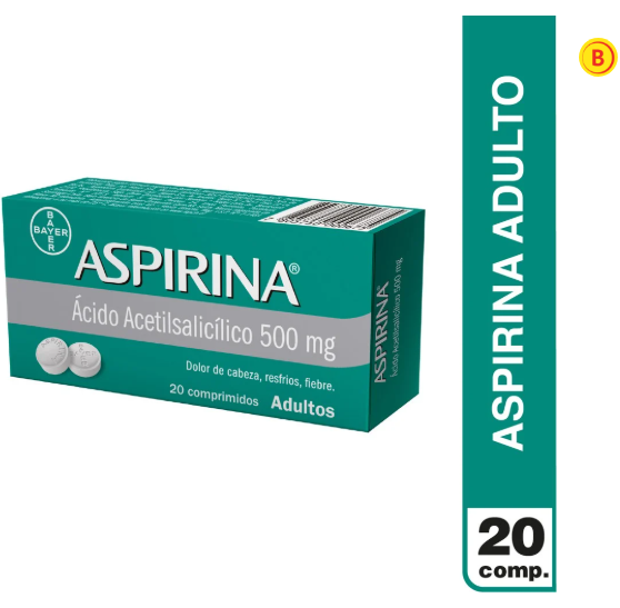 Aspirina 500 mg Bayer – 20 Comprimido