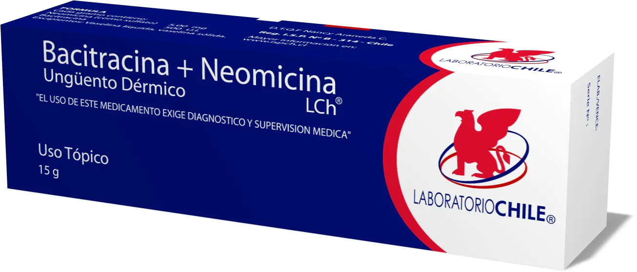 Bacitracina Con Neomicina 15 g Ung Derm Milab – 1 Tubo